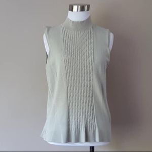 SILK Blend XL Alfani Pullover Mock Neck Mint Green